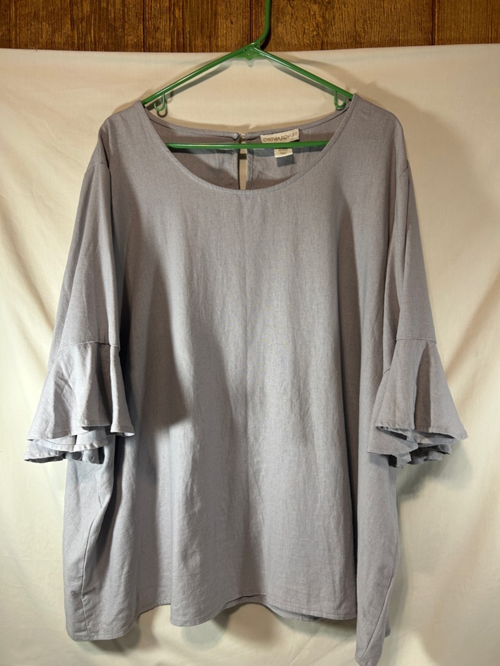 Cynthia Rowley Light Purple Ruffle Sleeve Women's Top